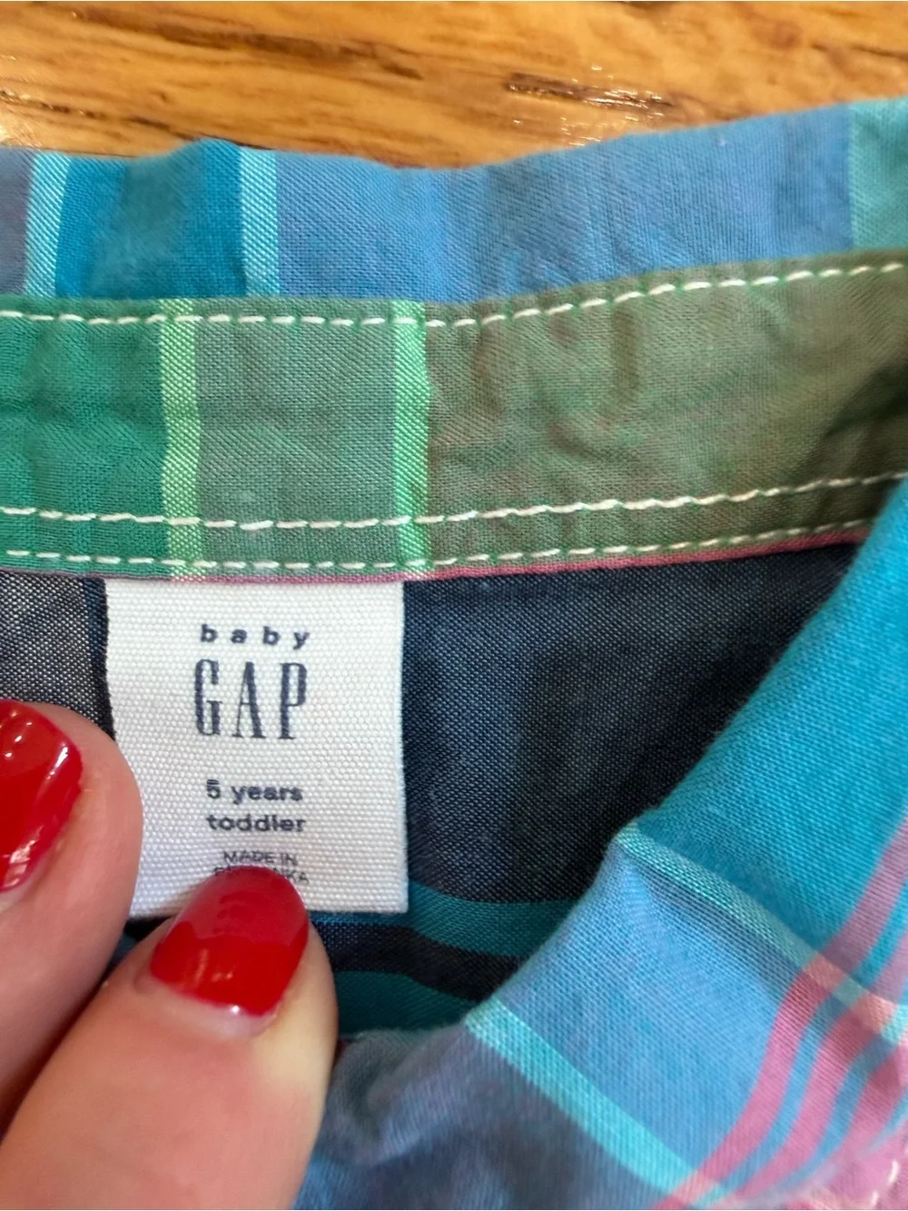 GAP Boys Size 5 Plaid Button-Down Shirts Bundle of 2 Long Sleeve